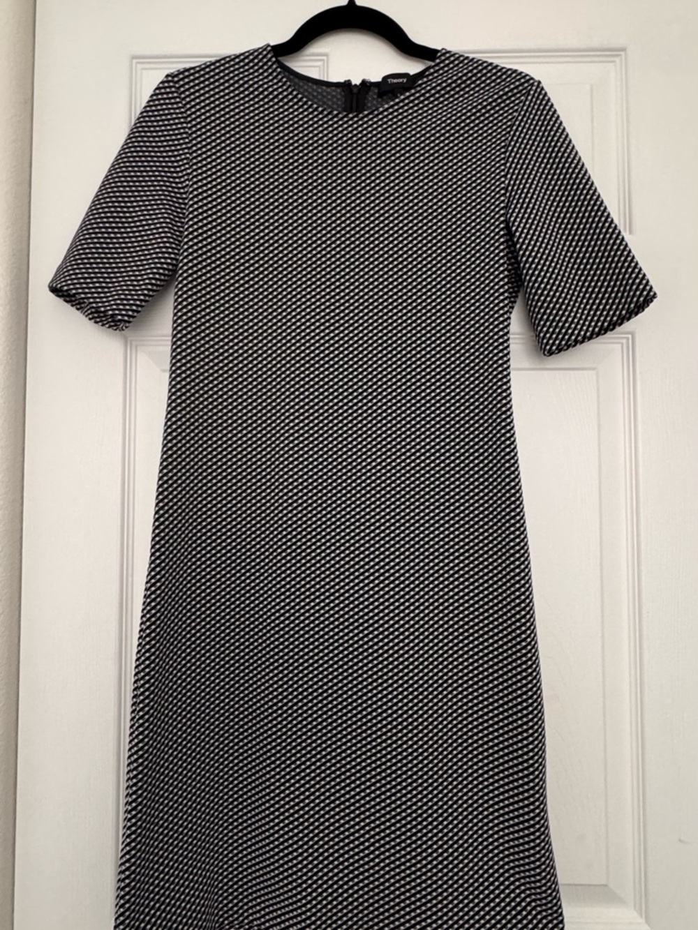 Theory Black and White Dress